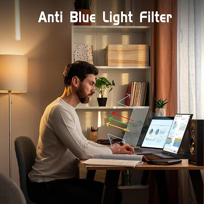 15.6 inch Portable Monitor Screen Protector for Acer/AOC/MNN/KYY/ARZOPA/InnoView/Lepow/ZSCMALLS/Newsoul/ASUS/QQH, etc. 15.6" Portable Monitor, Eye Protection Anti Blue Light Glare UV Blocking Filter
