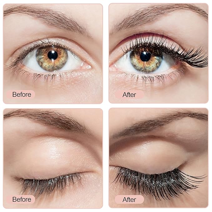 Upgrade 3D Natural Magnetic Eyelashes,Lightweight Magnetic Eyeliner and Eyelashes Kit, 2 Magnetic Eyeliners- No Glue Needed (10 Pairs)