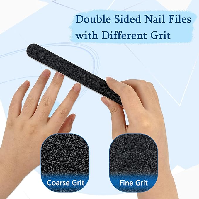 Black Nail File and Buffer, 1 Piece Large Square Sponge Manicure Tool, Nail File Kit for Nail Grinding and Care, Suitable for Nail Salons and Personal Use