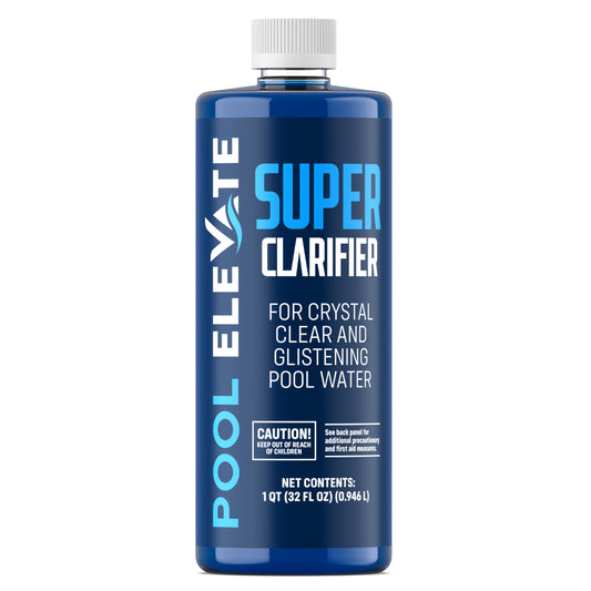 POOL ELEVATE Pool Clarifier Ultimate Clarity Booster - Pool Clarifier for Crystal Clear Water, Fast Acting & Long Lasting, Reduces Cloudiness & Enhances Filter Performance, Safe for All Pools, 32 oz