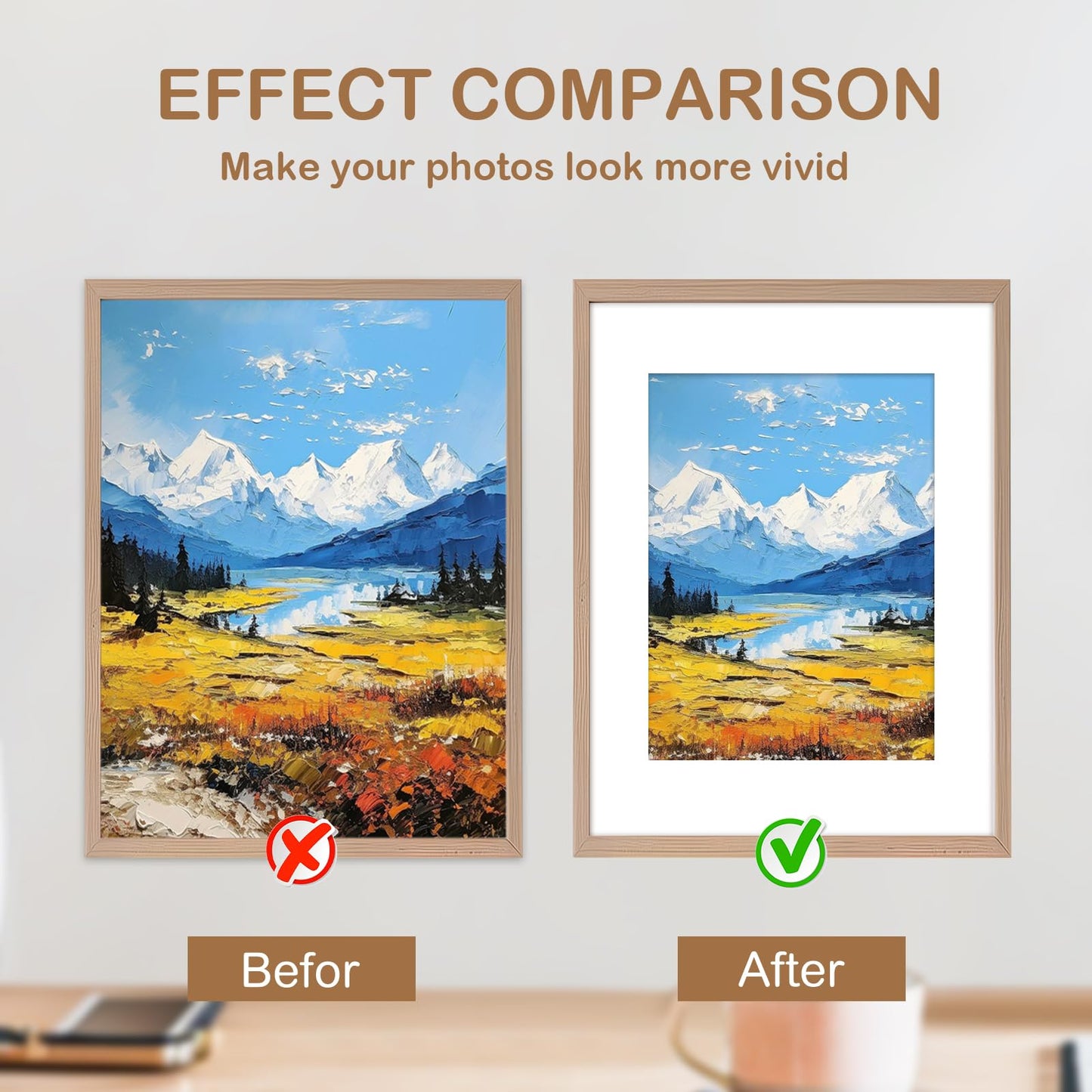 Prudiut 15 Pack 12x16 White Picture Mats, Frame Mattes for 9x12 Pictures Display Photo Frame Mat Core Bevel Cut Mat Board Show Kit for Photos, Prints, Artworks