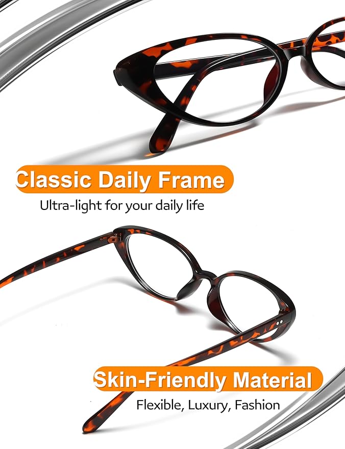 Ultralight Cat Eye Blue Light Glasses for Woman Anti Glare Reduce Eyestrain Gaming/Computer/Screen