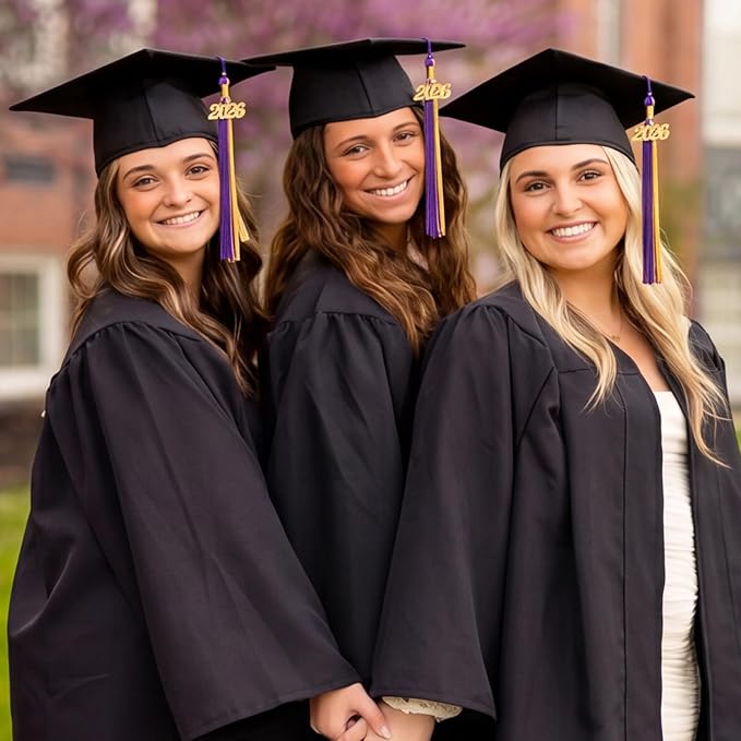 GraduationMall Single&Multiple Color Graduation Tassel with 2026 Year Charm 9"