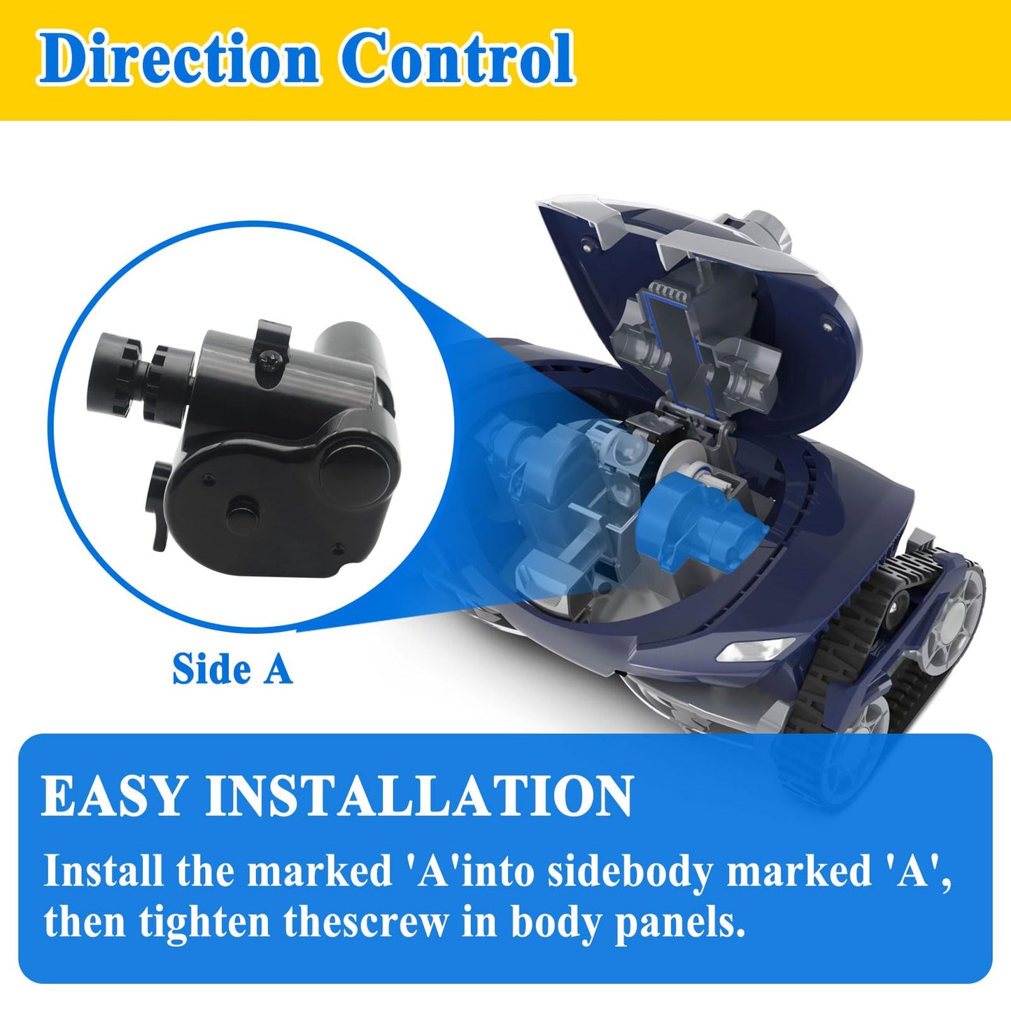 Zeiboat R0524700 Side A Direction Control Device Replacement, for MX8/MX6 Series In Ground Automatic Pool Cleaners