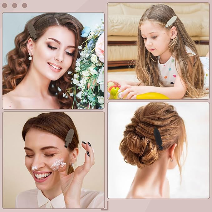 12 Pcs No Bend No Crease Hair Clips, Hair Clips Barrettes for Styling for Women Girls Makeup Accessories, Birthday Mothers Day Gifts (Classic)