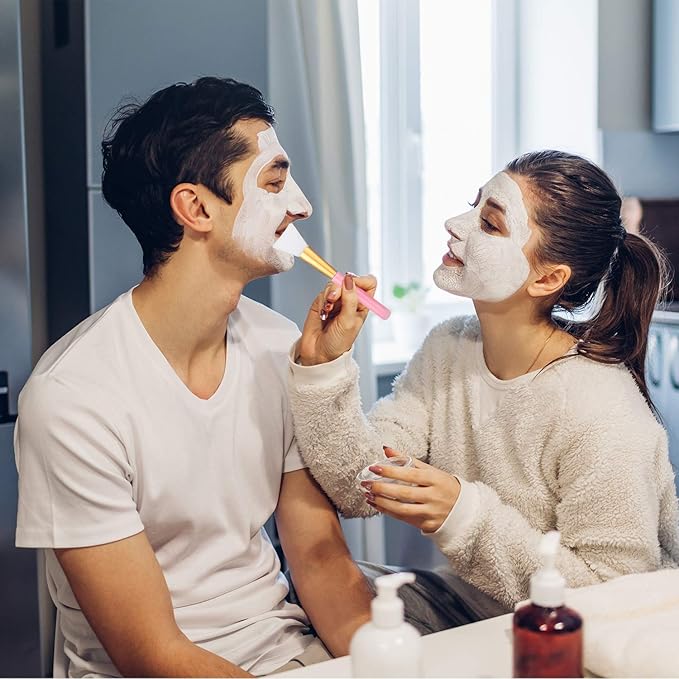 Patelai 20pcs Silicone Face Mask Applicators Soft Face Mask Brushes Facial Mud Clay Beautytools for Sleeping Mud Hairless Body Lotion Body Butter