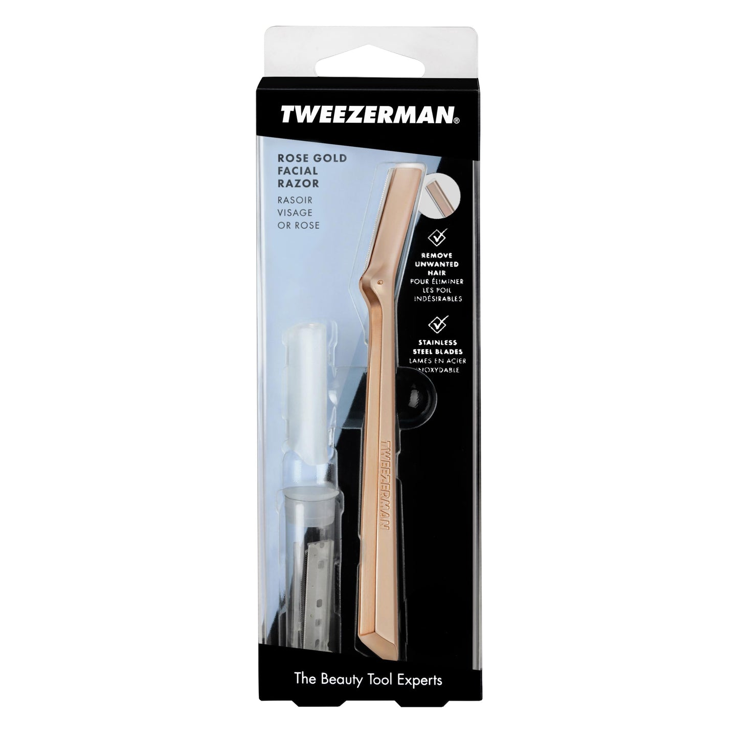 Tweezerman Rose Gold Facial Razor