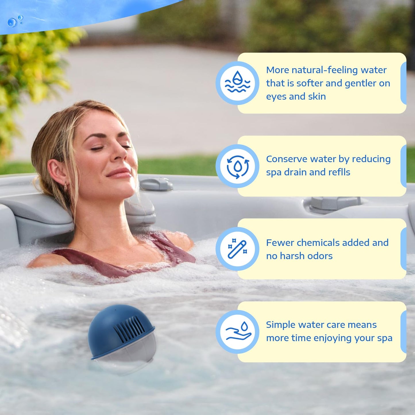 Hot Tub Floating System Mineral Cartridge + Replacement Prefilled Cartridge 3-Pack, Compatible with Frog Ease Floating System, Water Treatment Smart Self-Regulating