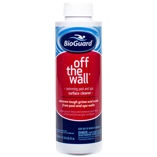 BioGuard Off The Wall Surface Cleaner, 1 pt, Single, Swimming Pool & Spa Surface Cleaner, Removes Tough Grime & Scale, Works on Most Types of Pool & Spa Surface