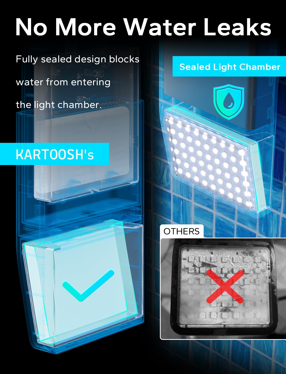 KARTOOSH Solar Pool Lights for Inground Pool - Upgraded Extendable 10000mAh Wireless Underwater LED Lights, 29 RGB Colors 4 Modes, Light Sensing with Timer, Remote Control, Waterproof Design
