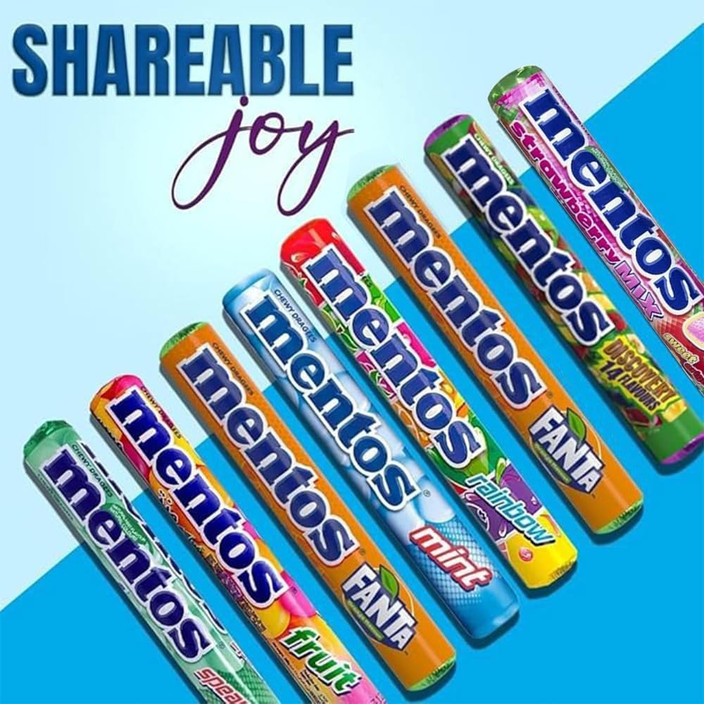 21 Packs Mentos Mix Flavor Chewy Dragees Refreshing Soft Candies Sold By VR Angel