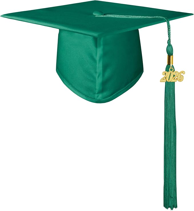 GraduationMall Matte Graduation Cap with 2026 Tassel for High School & Bachelor