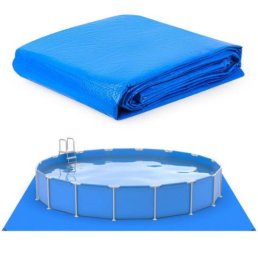 12x12Ft Swimming Pool Ground Cloth,Waterproof Square Swimming Pool Liner Pad for Above Ground Swimming Pools Heavy Duty Pool Ground Mat Protector Pad Pool Tarp