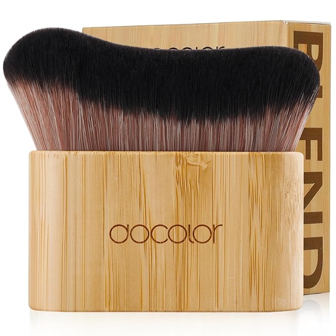 docolor Self Tanner Brush Large Body Makeup Brush, Soft Vegan Tanning Brush no stripes, for Foundation, Self-tanner, Bronzer, Self Tan Back Applicator Body + Face Self-Tan Blending Brush Gift Box