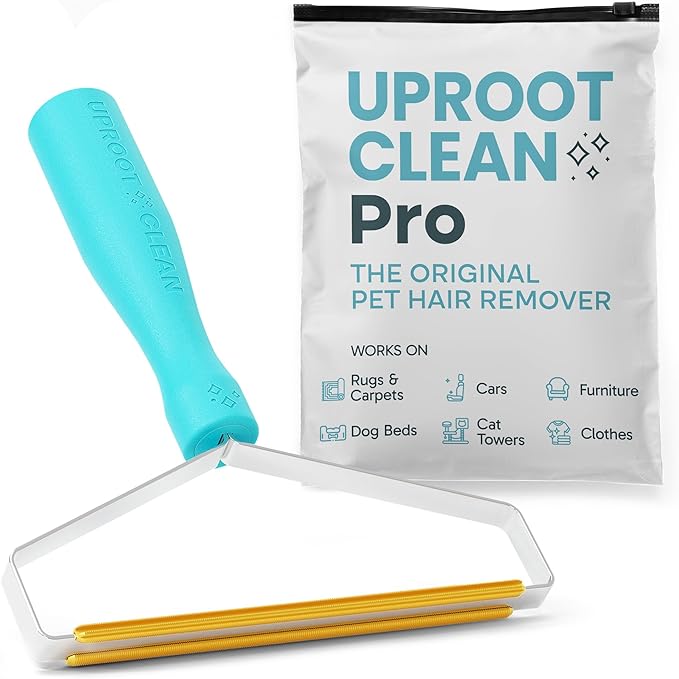 Uproot Cleaner Pro Pet Hair Removal Tool - Special Dog Hair Remover Multi Fabric Edge and Carpet Rake by Uproot Clean - Cat Fur Remover for Couch, Pet Towers, Rugs, Cat Mats and Trunks & Much More
