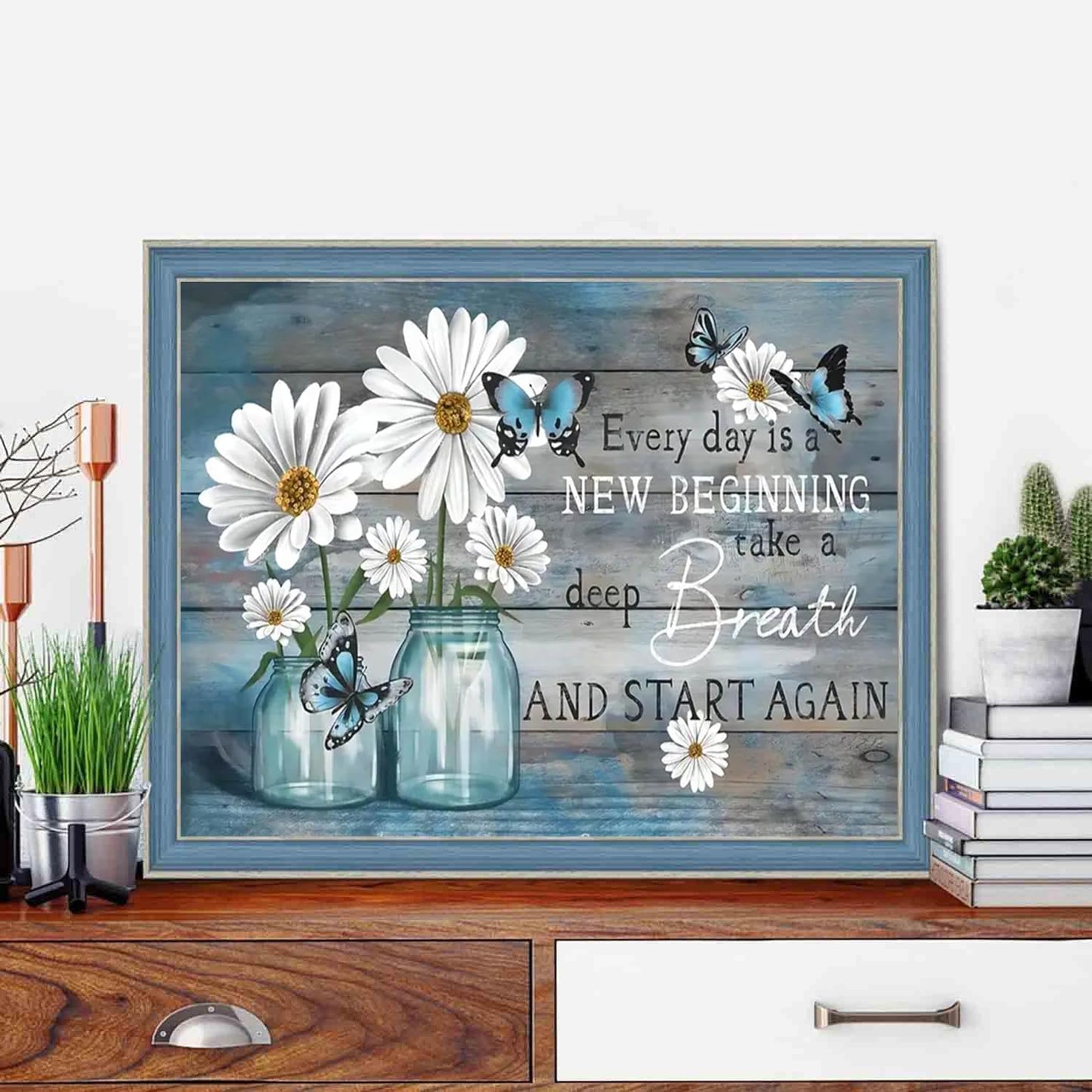 Tiwabb 4 Pack Diamond Art Kits for Adults Beginners,Inspirational Flower Diamond Painting Kits for Adults,5D Full Drill DIY Diamond Dot Gem Art Kit Wall Home Decor Arts Craft 12x16 inch