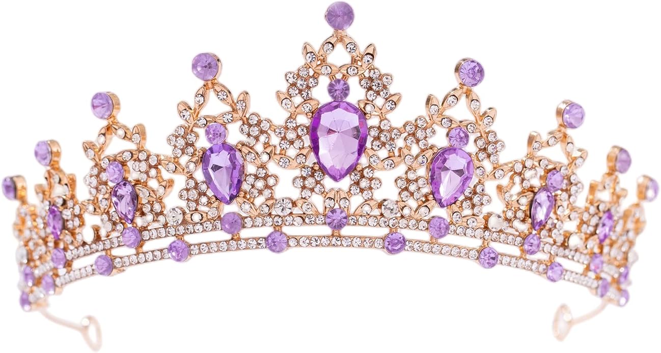 FORSEVEN Crystal Tiaras for Women, Wedding Tiaras and Crowns for Women Tiaras for Birthday Party Princess Crown Hair Accessories Bride Rhinestone Christmas Decorations Headband