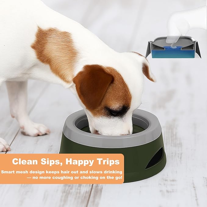Dog Water Bowl (25oz),No Spill Water Bowl for Dogs and Cats,Water Bowl Dispener for Travel and Home,No Messy Splashes, Spilling or Drips for Dogs & Cats