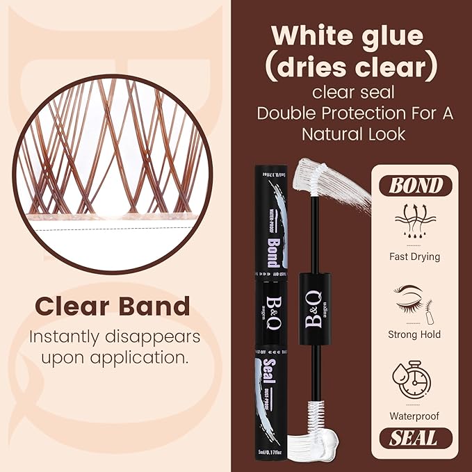 B&Q Brown Velure Lash Clusters Kit Natural Lashes Clusters, Wispy Light Brown Eyelash Cluster Kit C-8-16mm DIY Lash Eyelashes for Fair/Dark Hair, Lightweight & Invisible Band(Mochalash Velure 05 Set)
