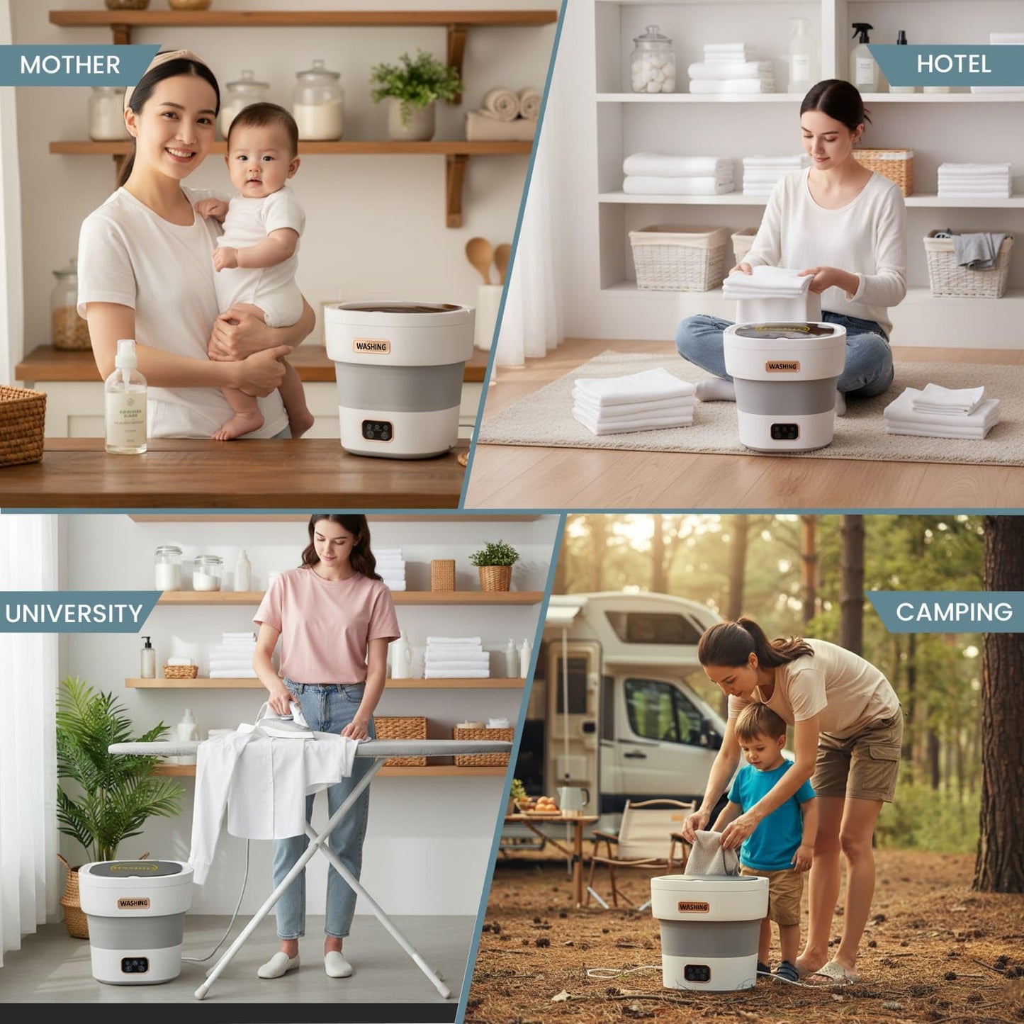 portable washing machine 15L small washer portable for underwear Delicate Cloths and light laundry Idel for Apartment Dorms Hotel and Camping