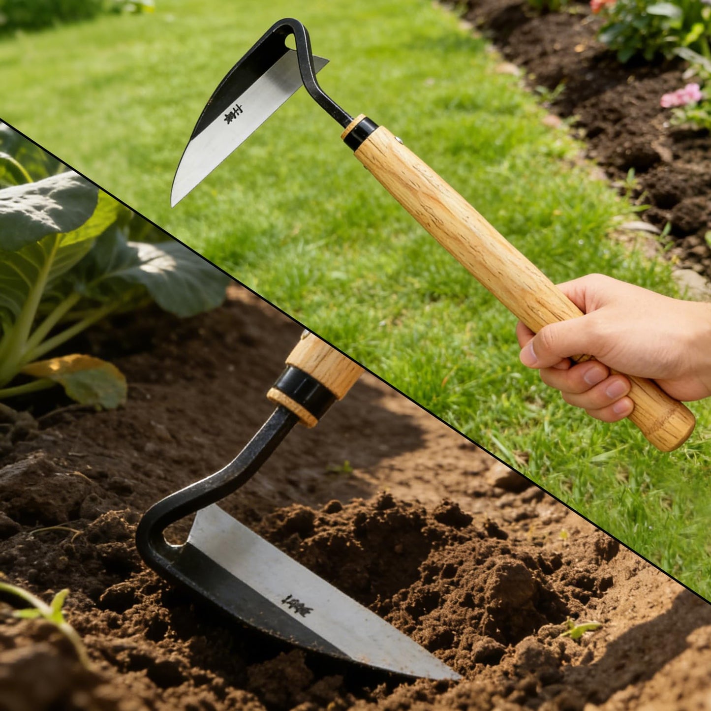 Kana Hoe 217 Japanese Garden Hand Hoe Sickle (Right-Handed)