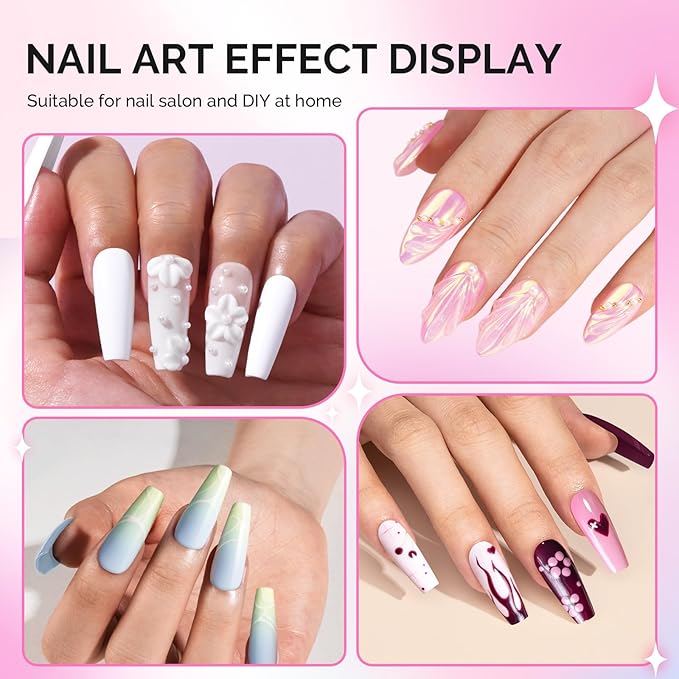 MelodySusie 10Pcs Nail Art Sculpture Pen and Acrylic Nail Dotting Pen Acrylic Dual Tipped Brushes for Resin Nail Art Tools for Design Nail Foil Carving Drawing Effect Shaping Drawing Nail Tools