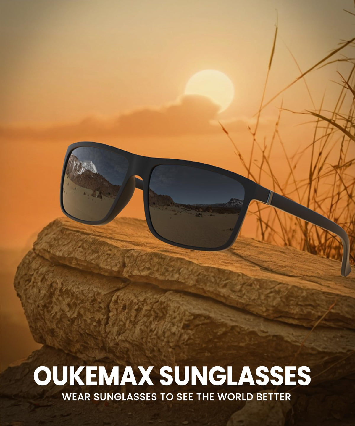 OUKEMAX Polarized Sunglasses Men Women: Mens Sunglasses Sun Glasses for Driving Sports Fishing with UV Protection 3 Packs