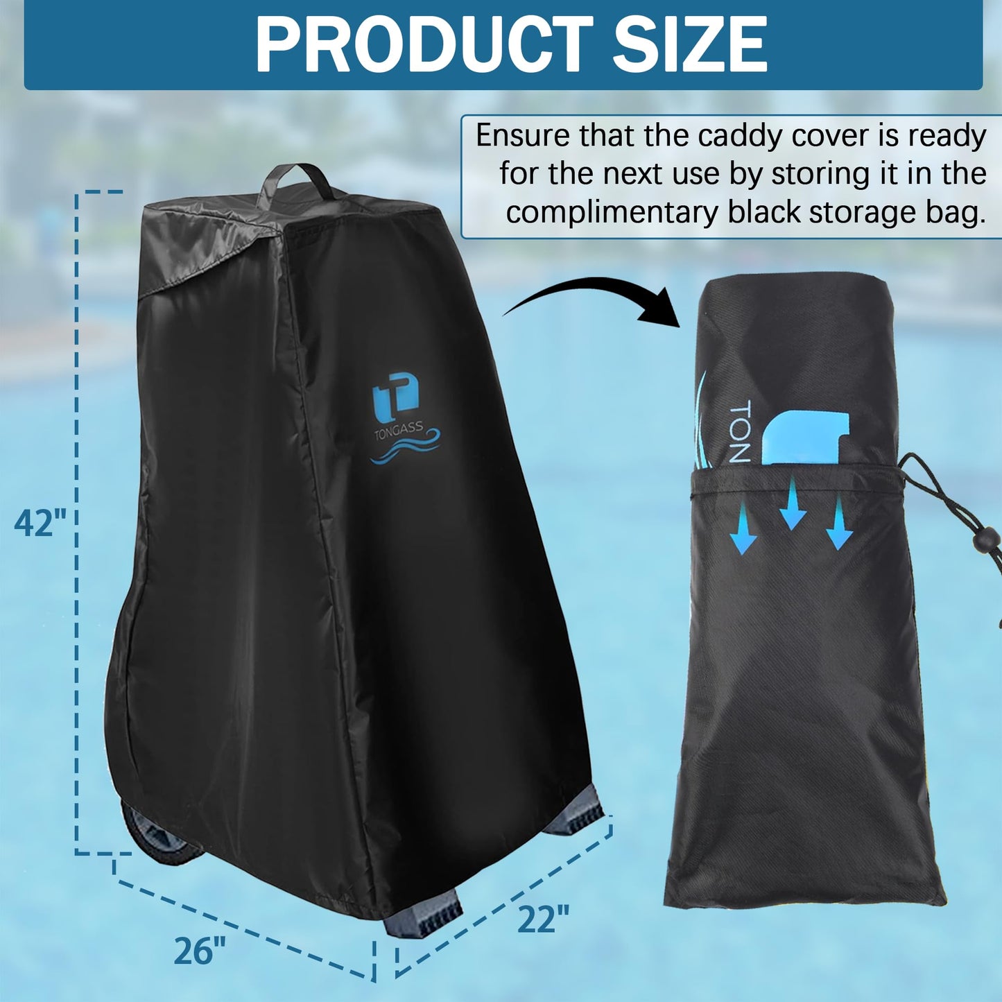 TonGass Swimming Pool Cleaner Cover Compatible with Dolphin Robotic Pool Cleaner Classic Caddy Cover Exact Replacement for Maytronics Part Number 9991794-R1