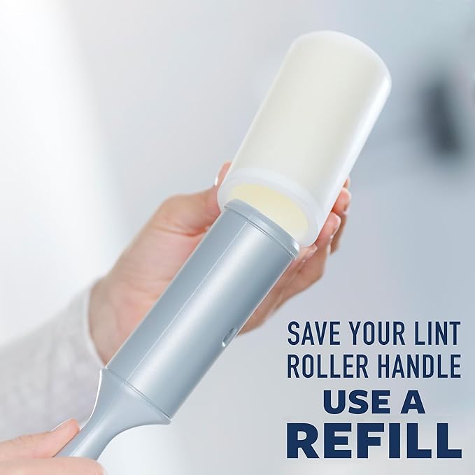 Scotch-Brite Everyday Clean Lint Roller, White, Manual Operation, 3 Pack, Lint Remover for Pet Hair, Dark Clothes, Furniture, and Dusty Surfaces, 300 Adhesive Sheets Total