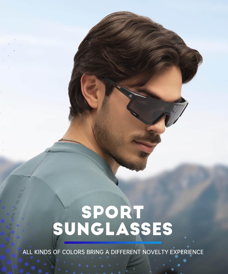 NSSIW Polarized Sunglasses-Men Sports Mens-Sunglasses: Running Sun Glasses Men Women Polarized UV Protection for Cycling