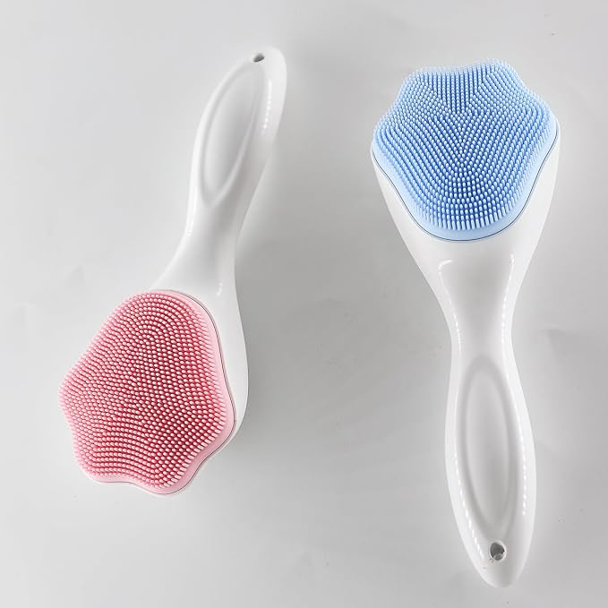 Silicone Face Scrubber and Exfoliator Brush - Facial Cleansing Brush for Blackhead, Acne, Pore, Cradle Cap - Deep Cleaning Skin Care 4 Pack