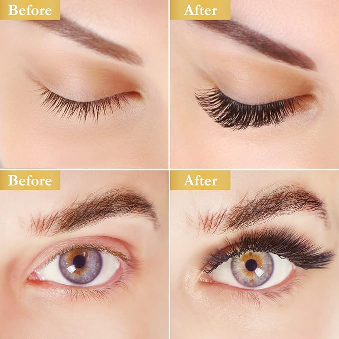 Magnetic Eyelashes, 14 Pairs False Lashes with 3 Tubes of Magnetic Eyeliner, Magnetic Lashes, Natural Look Kit with Tweezers, Reusable, No Glue