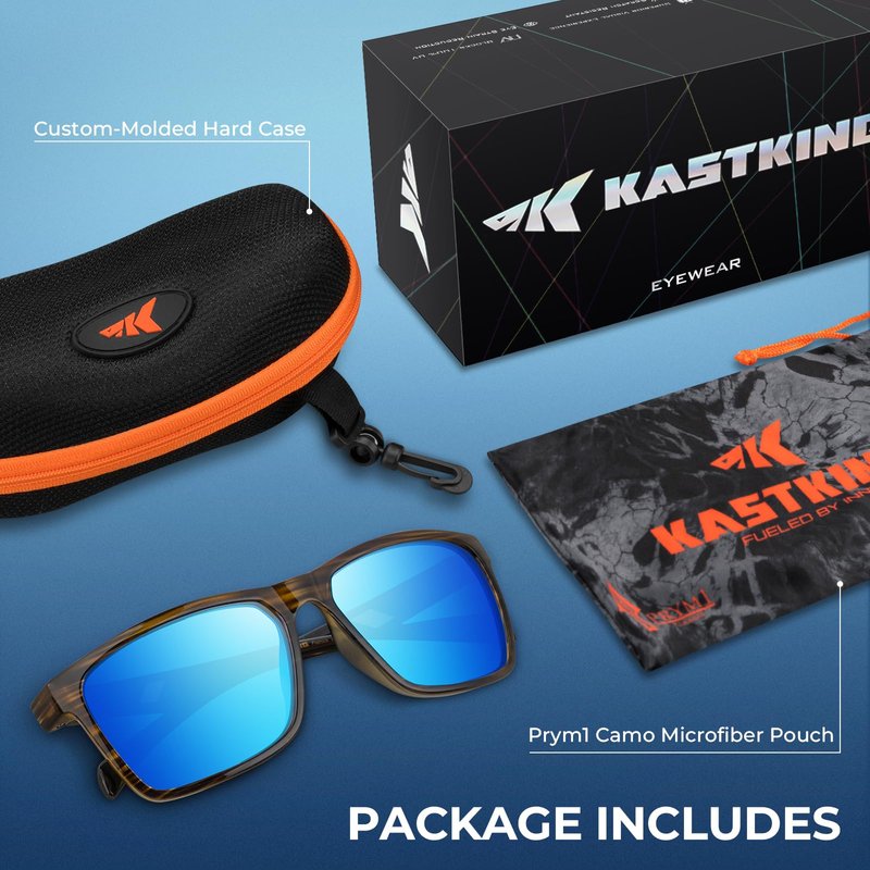 KastKing FlatRock Polarized Sport Sunglasses for Men and Women, Ideal for Driving Fishing Cycling Running, UV Protection
