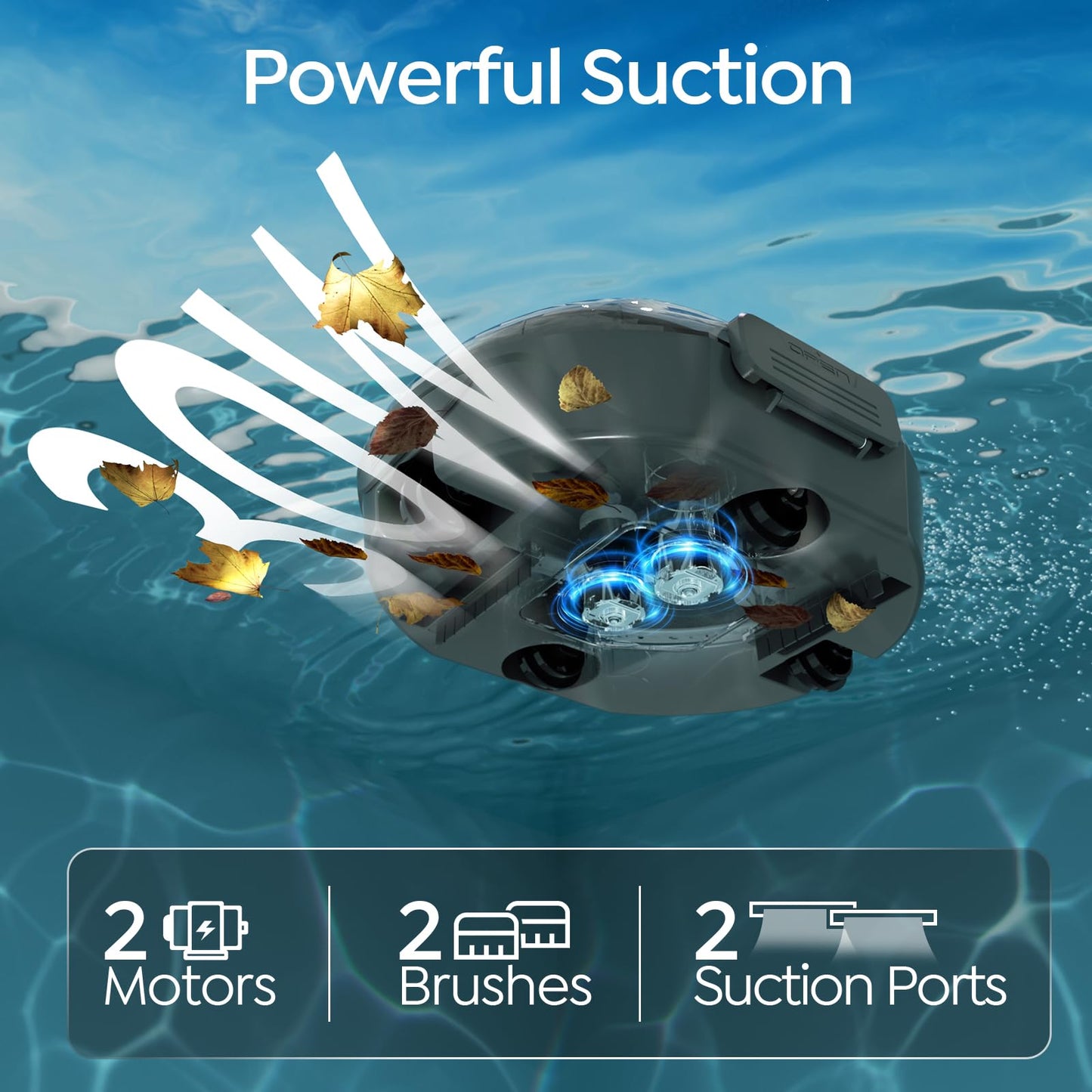 [2026 New] TALOSBO S2 Robotic Pool Cleaner – Dual-Layer Filtration, 90-Min Runtime, Powerful Cordless Pool Vacuum for Above-Ground & Flat Pools, Efficient Debris Removal & Auto-Parking Design