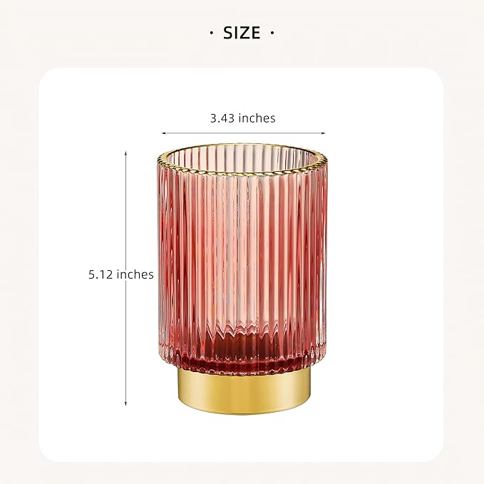 Makeup Brush Holder Organizer,Toothbrush Holders,Desk Pen Pencil Holder,Multifunctional Vintage Glass Brush Cup(A3-22-US)