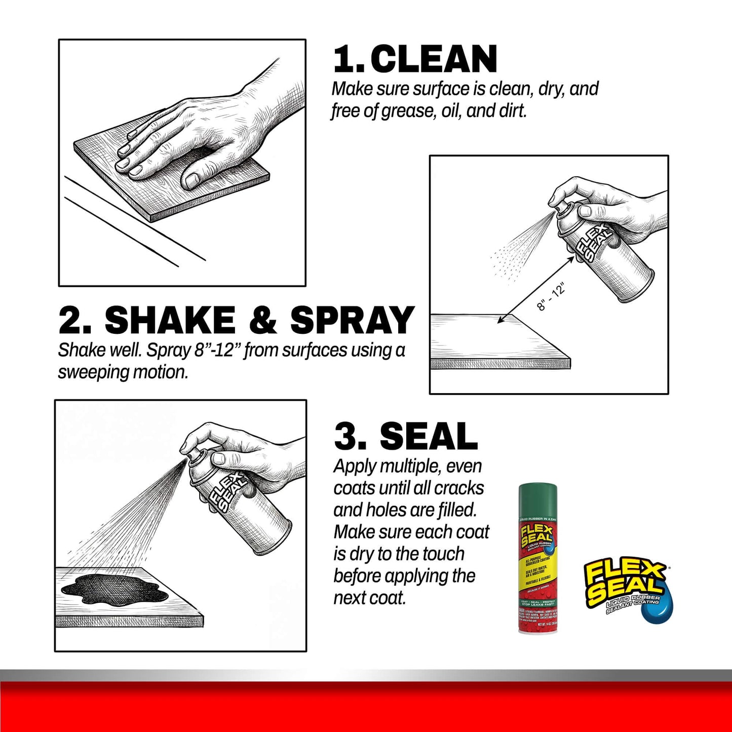 Flex Seal, 14 oz, Green, Stop Leaks Instantly, Waterproof Rubber Spray On Sealant Coating, Perfect for Gutters, Wood, RV, Campers, Roof Repair, Skylights, Windows, and More