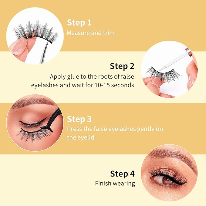 DYSILK False Eyelashes Fake Lashes - Eyelashes Natural Look 5 Pairs 6D Lashes Mink Eyelashes 5 Styles Mixed Fluffy Lashes Reusable Fake Eyelashes Wispy Mink Lash Natural Look| 15mm-18mm