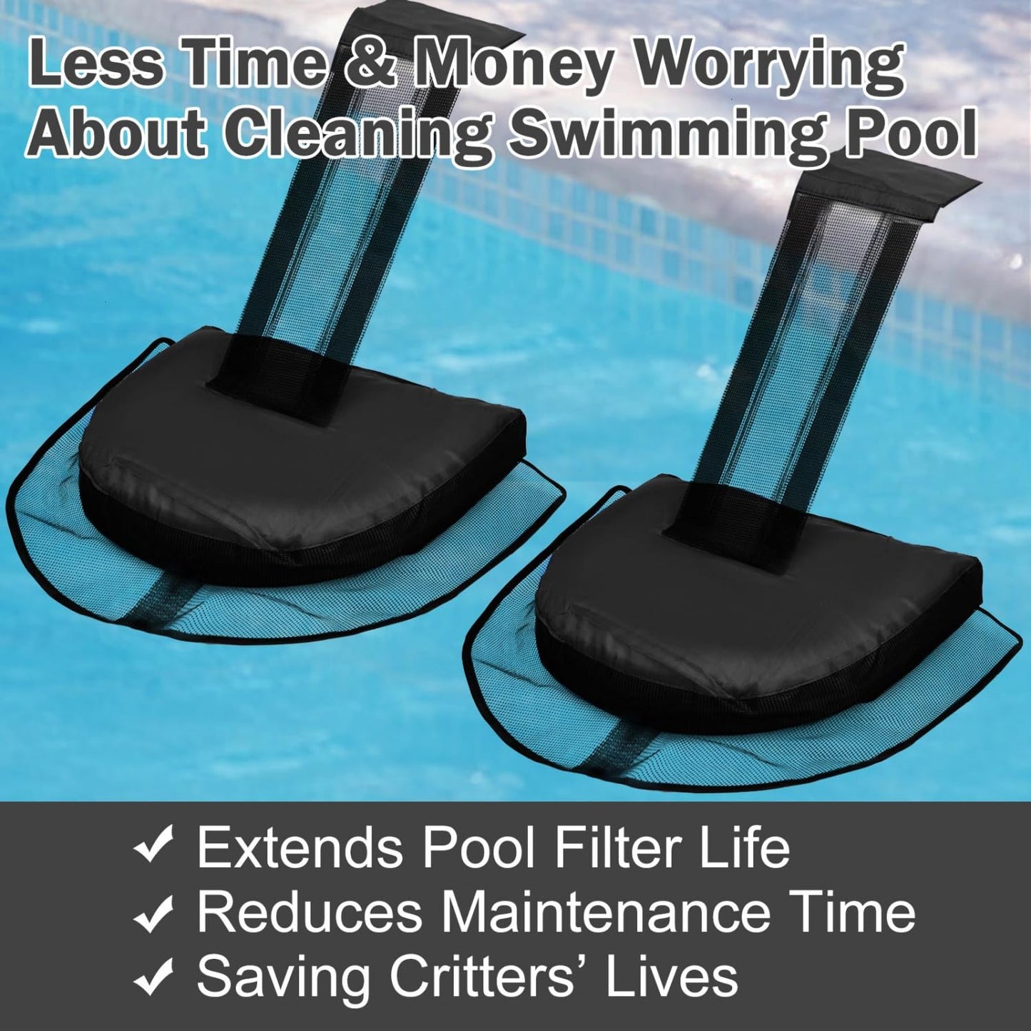 Monrocco 2 Pack Animal Saving Escape Ramp for Swimming Pool, Pool Critter Escape Ramp, Floating Rescues Frog Saver for Swimming Pool Critter Escape Ramp