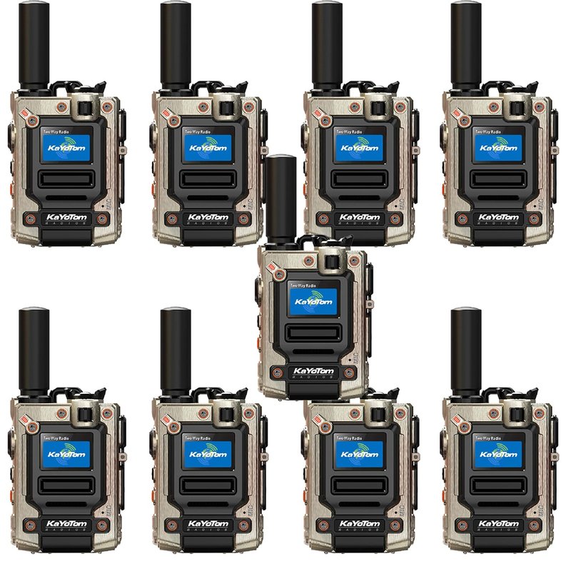 （Lifetime Free） Nationwide Walkie Talkie - Rapid PTT Unlimited Range Long Distance Global POC Two Way Radio for Family, Business, Outdoor Use, FCC Certified, Durable with Long Battery Life（9-Pack）