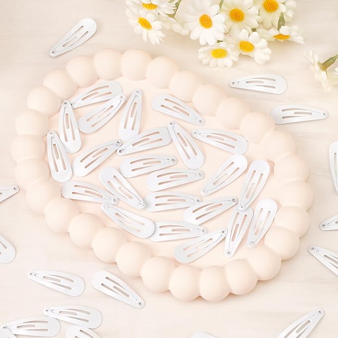 1Inch White Snap Hair Clips, 60Pcs Small Hair Clips for Little Girls, Baby Infant 3cm Candy Color Barrettes for Toddlers Hair Accessories