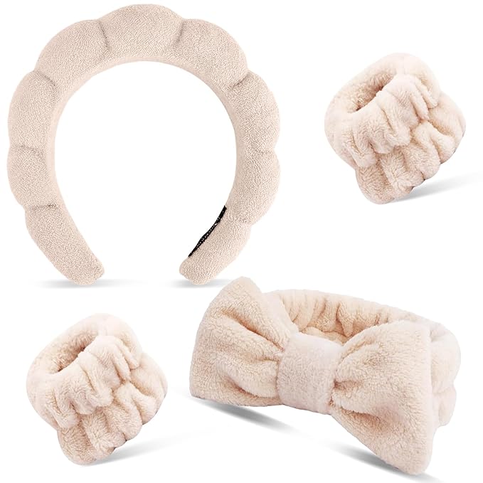 Chanaco Spa Headband, Makeup Wrist Bands and Towels, Trendy Hair Accessories for Women and Teen Girl Gifts