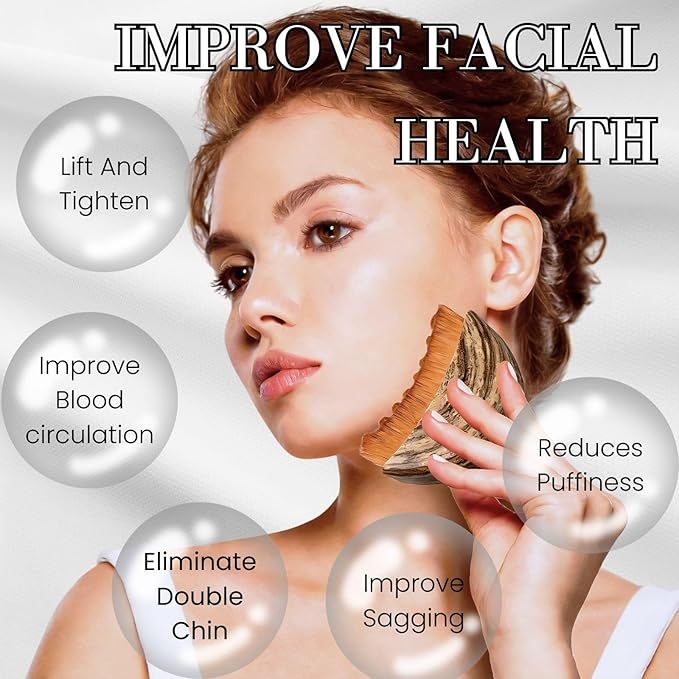 Lymphatic Brush for Face | Manual Gua Sha Brush & Facial Dry Brush | Soft Lymphatic Drainage Massager & Contour Face Brush | Face Sculpting Tool for Lymphatic Drainage (Large, 1.0, Count)