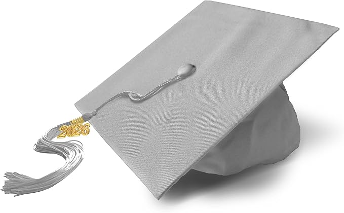 Graduation Cap with 2026 Tassel Year Charm Black Graduation Cap for High School & Bachelor