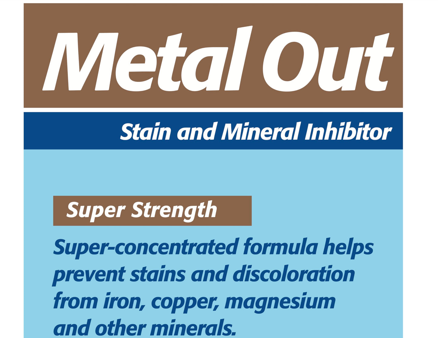 Pool Mate 1-Quart 2-Pack Concentrated Metal Out Stain and Mineral Inhibitor, Pool Metal Remover, Stain Remover, Made in USA