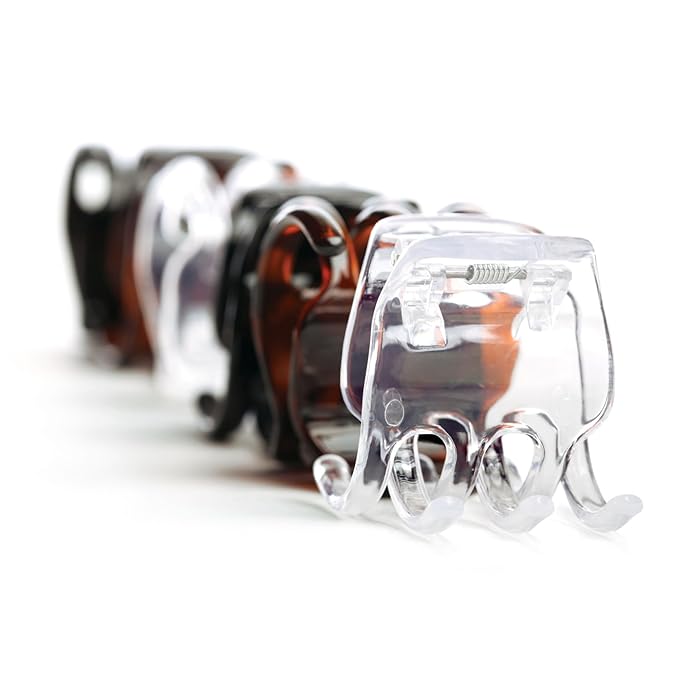 Goody Classic Claw Hair Clips - 6-Count, Clear, Brown and Black - 1/2 Claw Will Gently Keep Hair Secured In Place with a Long Lasting Hold, color may vary (Pack of 4)