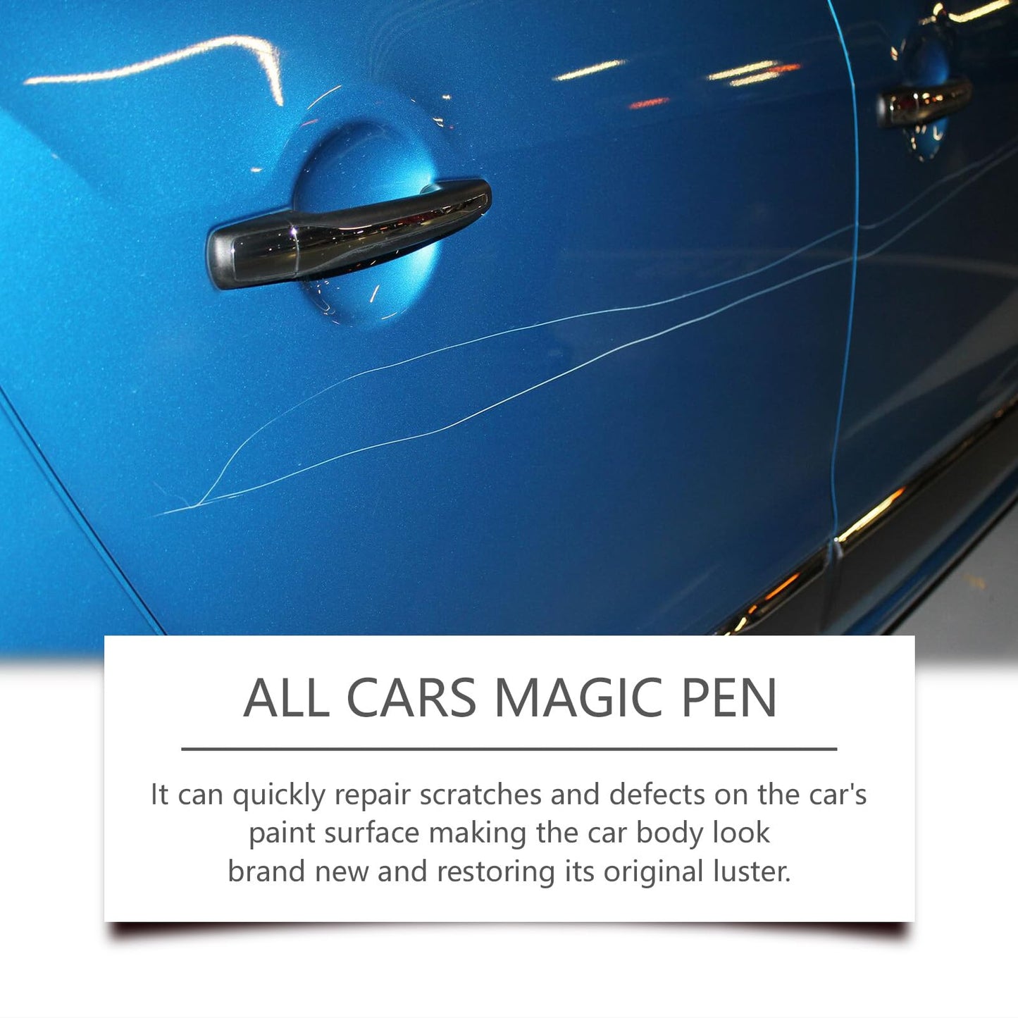 All Cars Magic Pen, Car Scratch Remover Pen, Magic Car Scratch Removal Pen, Lightweight and Fast,Long-Lasting,Black Car Paint Scratch Repair 2PCS