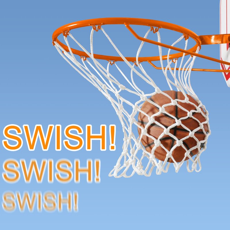 NEIJIANG Basketball Net Replacement Outdoor, Upgraded Thickening Heavy Duty, All Weather Anti Whip, Fits Standard Indoor or Outdoor 12 Loops Rim