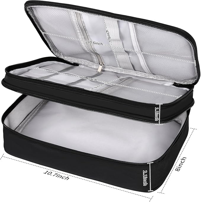 Barber Case Barber Tool Bags Barber clipper Bag Barber Cases for Clippers and Supplies Professional Barber Accessories Kit Hair Cutting Scissors Storage Bag Shaving Kits (Black)
