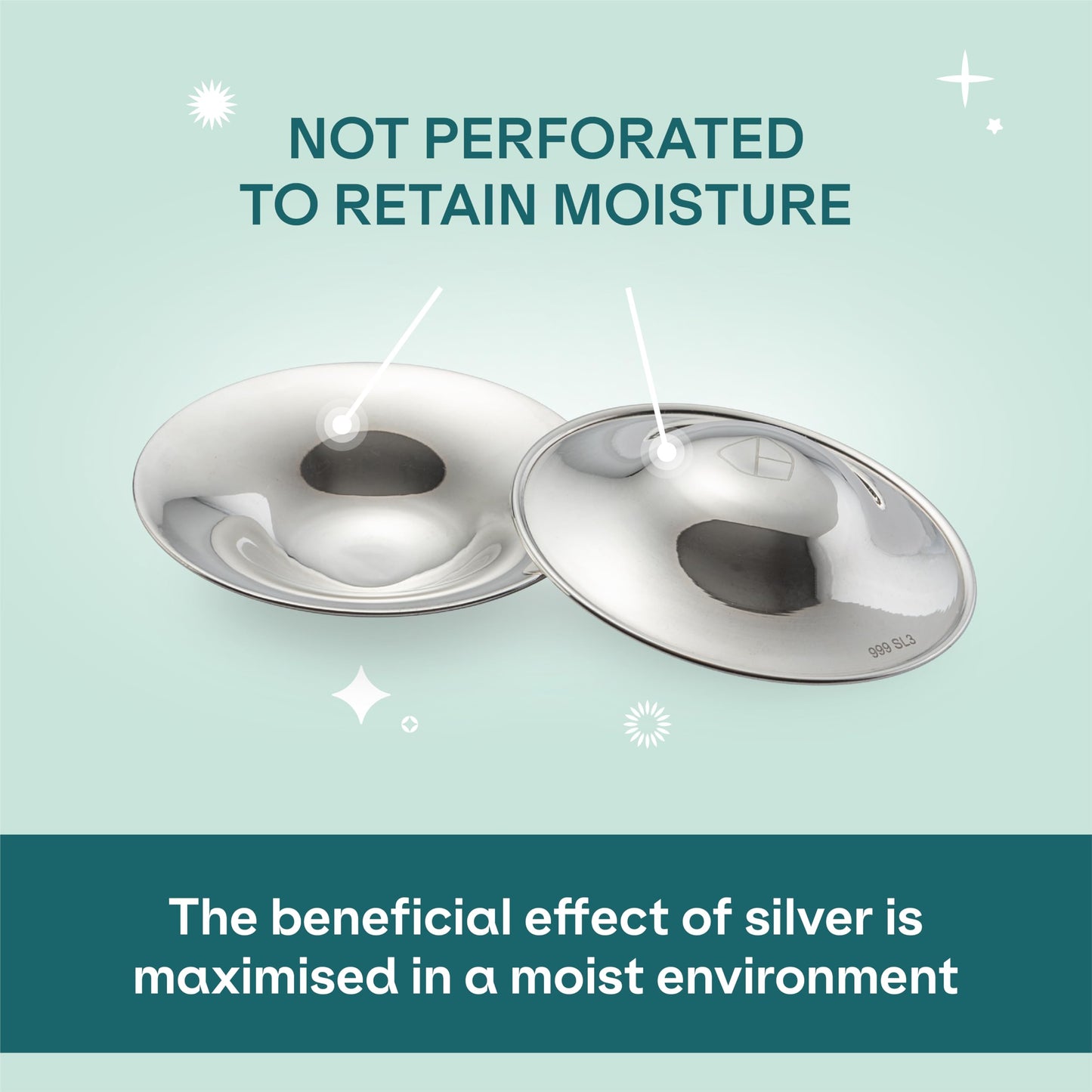 Koala Babycare The Original Nursing Cups 100% Silver – Nipple Shields for Nursing Newborn - Breastfeeding Essentials Protect and Soothe Cracked Nipples - Maxi Size