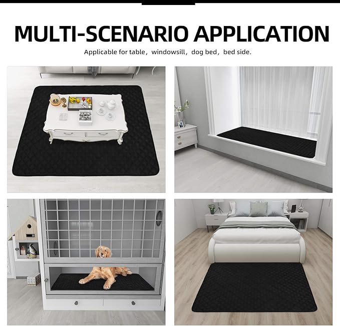 Easy-Going Sectional Couch Covers for Dogs L Shape Sofa Cover Reversible Sofa Slipcover Chaise Lounge Cover Furniture Protector Cover for Pets Dog Cat (42 x 52 inches, Black/Black)